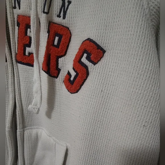 Sz M Oilers Sherpa Jacket Sweater - Picture 4 of 6